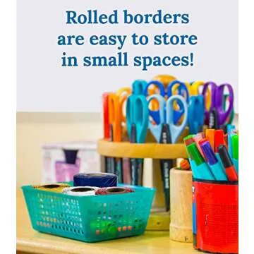 Carson Dellosa 36 Ft Scalloped Navy Blue Bulletin Board Borders, Classroom Borders for Bulletin Board, White Board, Cork Board, Locker, and Classroom Décor, Bulletin Board Trim