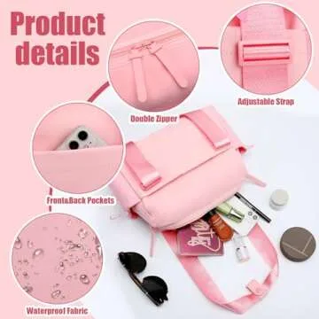 Stylish Bulyoou Mini Gym Bag with Pink Bows for Travel Over 12