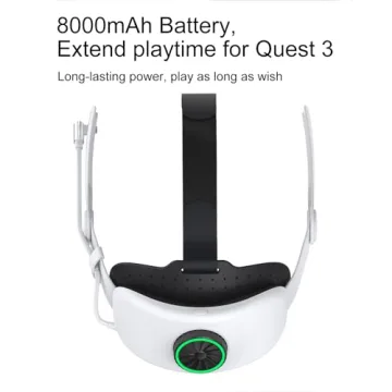 BUSQUEDA Comfort Head Strap with 8000mAh Battery for Quest 3