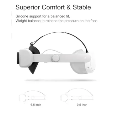 BUSQUEDA Comfort Head Strap with 8000mAh Battery for Quest 3