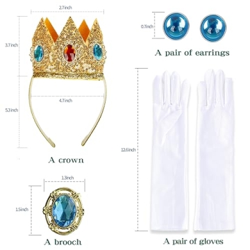 ASKUANG Princess Costume Set with Crown and Gloves