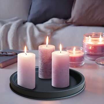 FRTIM Black Decorative Serving Round Tray, Black Metal Decor Tray for Home Decor Coffee Dining Table Centerpiece Farmhouse Kitchen Countertop（11.4 Inches