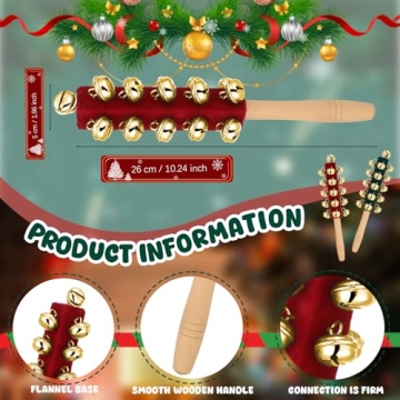 Wooden Christmas Jingle Bells for Kids Fun