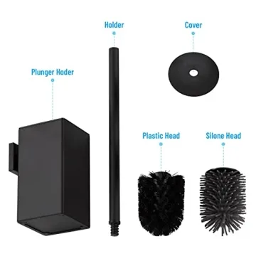 BVL Wall Mounted Toilet Brush with Stainless Steel Handle