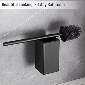 BVL Wall Mounted Toilet Brush with Stainless Steel Handle