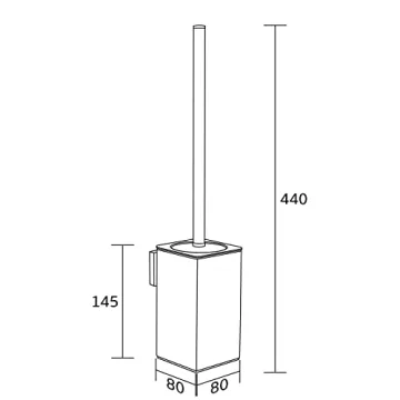 BVL Wall Mounted Toilet Brush with Stainless Steel Handle