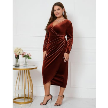 Elegant Velvet Dress Perfect for Parties and Weddings