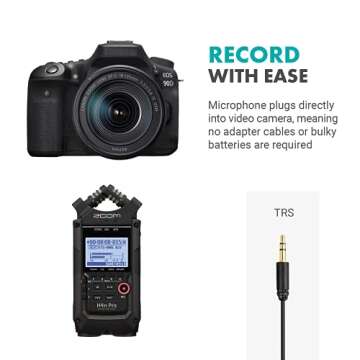 Movo DOM1 3.5mm TRS Lavalier Omnidirectional Condenser Microphone for Camera Microphone Compatible with DSLR Cameras, Recorders and More