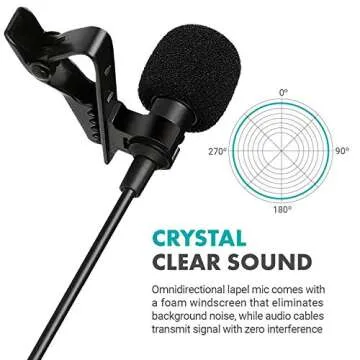 Movo DOM1 Lavalier Microphone for Clear Audio Recording