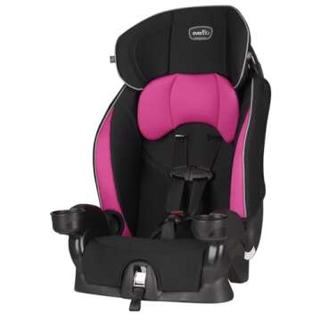 Evenflo Chase Sport Booster Car Seat - Safe & Comfy Child Travel