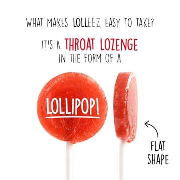 Lolleez Organic Lollipops for Sore Throat Relief – Variety Pack Perfect for Soothing A Sore Throat While Tasting Great– Strawberry, Watermelon & Orange Mango, 21- Count