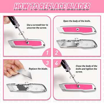 DIYSELF 2 Pack Box Cutter - Durable, Safe & Versatile