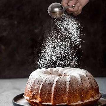 HULISEN Set of 2 Flour Duster for Baking, Powdered Sugar Shaker Duster, 18/8 Stainless Steel Pick Up...