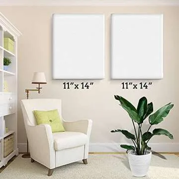 12 Pack Canvases for Painting with 11x14, Painting Canvas for Oil & Acrylic Paint.