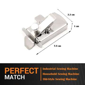 Multifucntional Rule, Magnetic Seam Guide, Hemmer Guide, Hem Guide for Industrial Lockstich or Walking Foot Sewing Machine