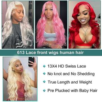 Alimoonbeam 613 Lace Front Wig 13x4 Body Wave Human Hair