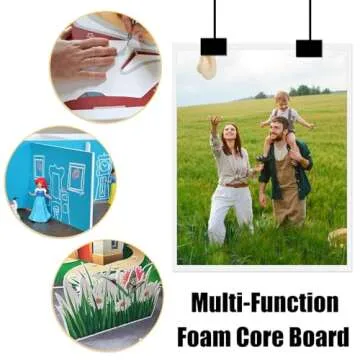 EPHECH White Foam Board 12" x 16.5", 3/16" Thickness Foam Core Baking Board for Projects, A3 Polystyrene Mat Board Poster Foam Board Sheets for Art Crafts, Presentation, Wedding, School Projects