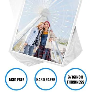 EPHECH White Foam Board 12" x 16.5", 3/16" Thickness Foam Core Baking Board for Projects, A3 Polystyrene Mat Board Poster Foam Board Sheets for Art Crafts, Presentation, Wedding, School Projects