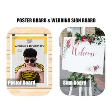 EPHECH White Foam Board 12" x 16.5", 3/16" Thickness Foam Core Baking Board for Projects, A3 Polystyrene Mat Board Poster Foam Board Sheets for Art Crafts, Presentation, Wedding, School Projects