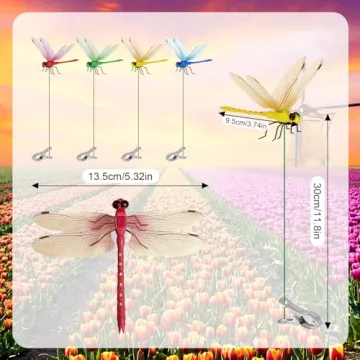 3D Dragonfly Garden Clips - Durable & Decorative Outdoor Accent