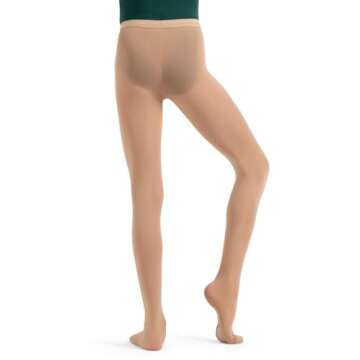 Capezio Girls' Ultra Soft Transition Tight, Caramel, One Size (2-6)