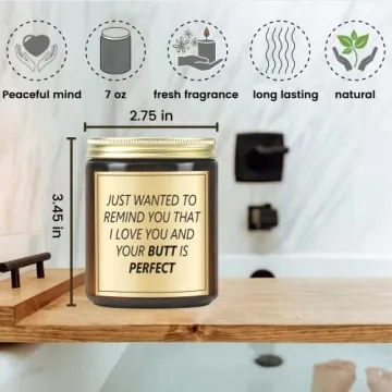 Lacrima Gifts for Wife Husband - Valentines Day Gifts, Birthday Gifts for Wife Husband, Romantic I Love You Gifts for Her Him, Funny Anniversary, Lavender Candle