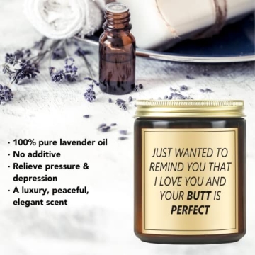 Lacrima Gifts for Wife Husband - Valentines Day Gifts, Birthday Gifts for Wife Husband, Romantic I Love You Gifts for Her Him, Funny Anniversary, Lavender Candle