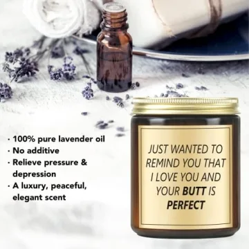 Lacrima Gifts for Wife Husband - Valentines Day Gifts, Birthday Gifts for Wife Husband, Romantic I Love You Gifts for Her Him, Funny Anniversary, Lavender Candle