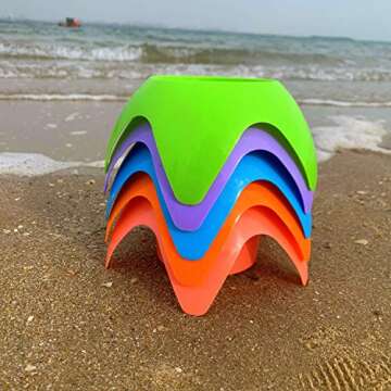 Beach Cup Holders Accessories for Vacation - FRSHALOUIS Beach Stuff Gift Picnic Supplies Beach Coasters Drink Cup Holders(5 Pack)
