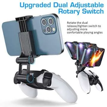OIVO PS5 Controller Phone Mount Clip - Ultimate Mobile Gaming Stand