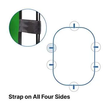 Julius Studio 5 x 6.6 ft Green & Blue Pop Up Screen, Double Sided Collapsible Disc Background, Backdrop Panel for Photo Video Shooting & Streaming, JSAG410