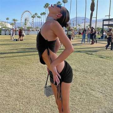 Vintage Print Two Piece Skirt Set for Women Y2K Style