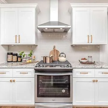 9BUILD 10 Pack Antique Brass Cabinet Pulls 3.75 Inch Kitchen Cabinet Handles Kitchen Handles for Cabinets Vintage Drawer Pulls Retro Dresser Pulls Cupboard Handles