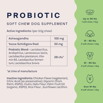 Good Trouble Pets Probiotic Chews for Dogs - 30 Soft Chews