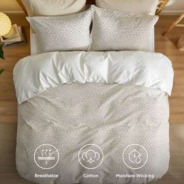 Bedsure Taupe King Size Comforter Set - Soft Stripe Bedding Set for All Seasons, Stripe Fluffy Bed Set 3 Pieces with 1 Waffle Weave Comforter King Size and 2 Pillow Shams