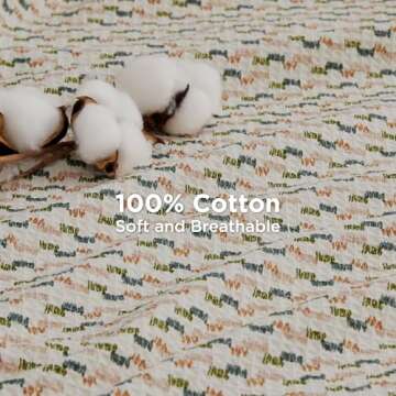 Bedsure Taupe King Size Comforter Set - Soft Stripe Bedding Set for All Seasons, Stripe Fluffy Bed Set 3 Pieces with 1 Waffle Weave Comforter King Size and 2 Pillow Shams