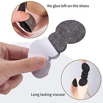 4Pairs Heel Pads for Shoes That are Too Big Heel Inserts for Women Heel Protectors Anti-Slip Heel Grips Liner Cushions Inserts for Women Men Shoe Heel Inserts Prevent Rubbing Blisters Heel Slipping