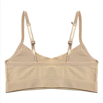 Popular Crop Cami Training Bras Pack for Girls. Seamless Bra Removable Padding Basics L