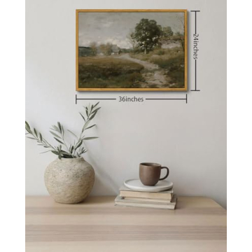 OIQArtOIQ Framed Vintage Landscape Wall Art for Home