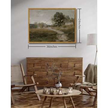 OIQArtOIQ Framed Vintage Landscape Wall Art for Home