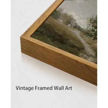 OIQArtOIQ Framed Vintage Landscape Wall Art for Home