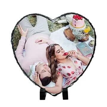 Customized Sublimation Slate Rock Photo Frame for Gifts