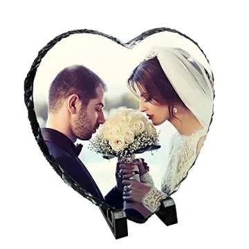 Customized Sublimation Slate Rock Photo Frame for Gifts