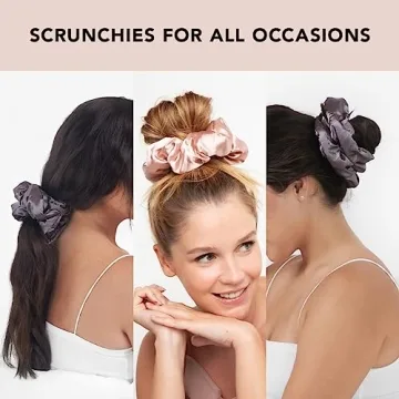 Kitsch Satin Hair Scrunchies - No Damage, Soft & Stylish