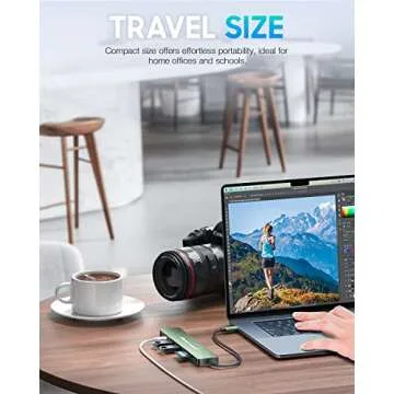 Hiearcool USB C Hub, USB C Adapter, 7 in 1 USB C Dongle USB-C to HDMI Multi-Port Adapter Compatible for Thunderbolt 3 4 MacBook Pro Air Dell Lenovo HP Laptops and Other Type C Devices-Green