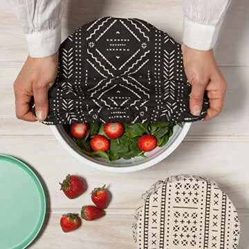 Now Designs Reusable Cotton Bowl Covers Set of 2