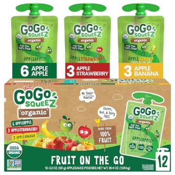 GoGo squeeZ Organic Fruit Variety Pack - Healthy Snack Choice