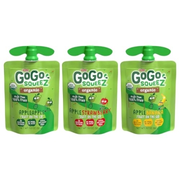 GoGo squeeZ Organic Fruit Variety Pack - Healthy Snack Choice