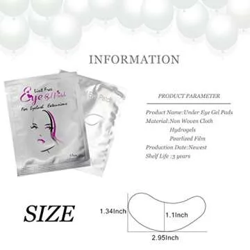 Eye Gel Pads for Lash Extensions - 50 Pairs