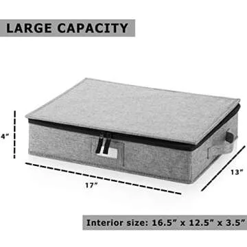 Platter Storage Case - Hard Shell and Stackable for Dishes
